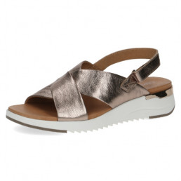 Caprice leather sandal with velcro ankle strap 28702