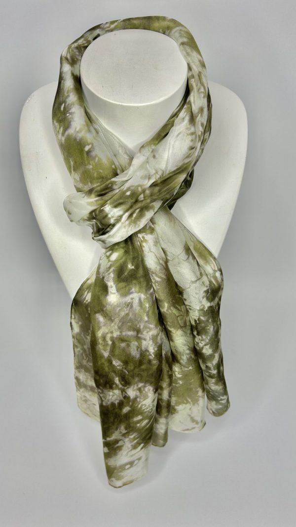 Hand painted silk scarf