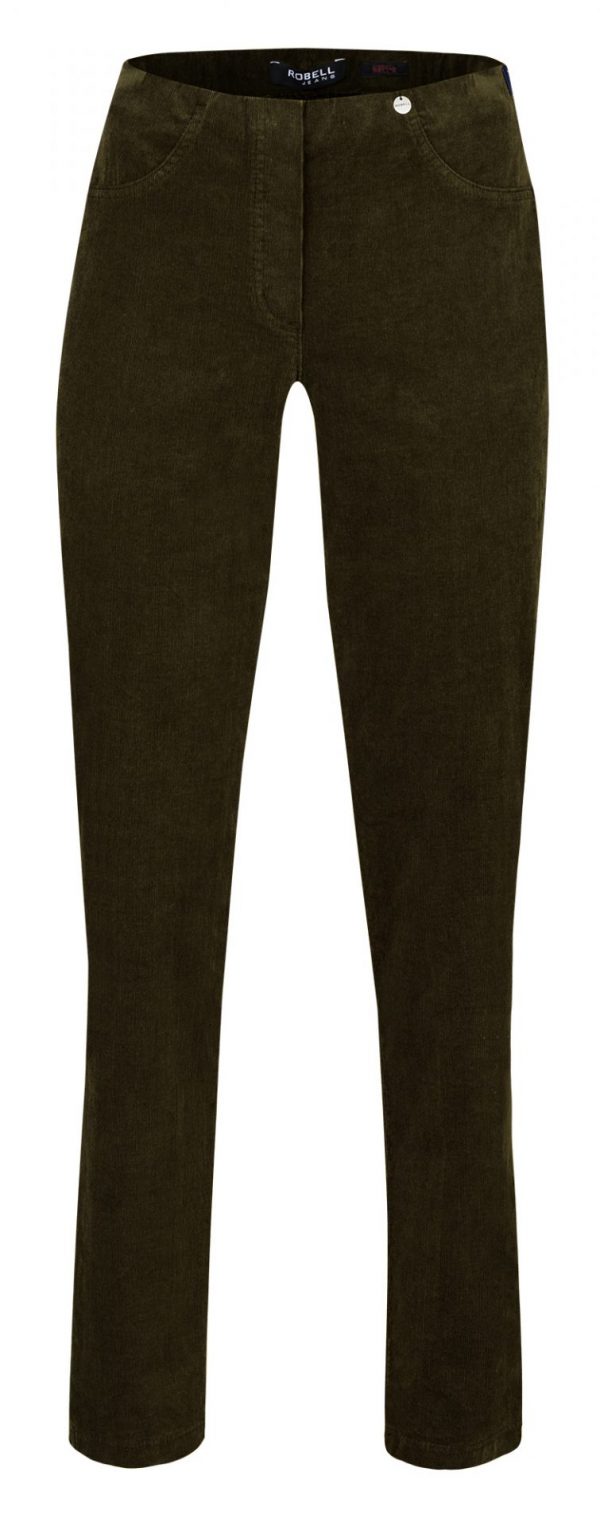 Robell "Bella" 52457 54363 Chocolate brown shorter length 73cm/29" needlecord trousers