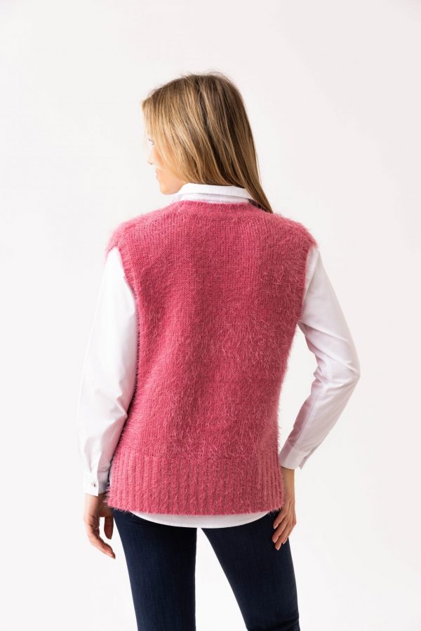 Marble 7140 Feather yarn v neck tank - Image 2