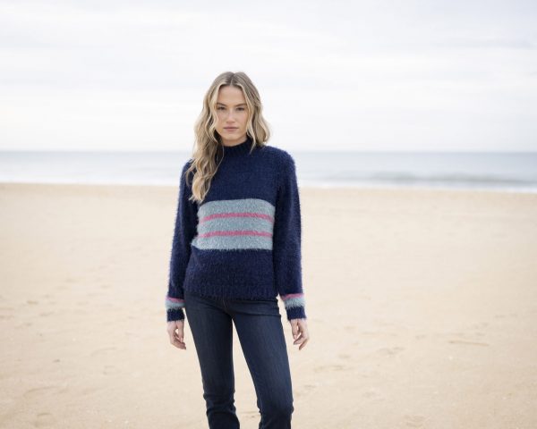 Marble 8029 Super soft feather yarn turtle neck sweater