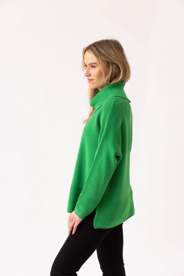 Marble 8077 100% cotton oversized fit cowl neck sweater - Image 4