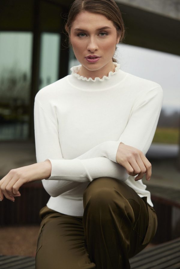 Sunday 6258 Fluted polo neck, classic fit sweater
