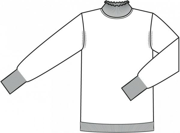 Sunday 6258 Fluted polo neck, classic fit sweater - Image 2