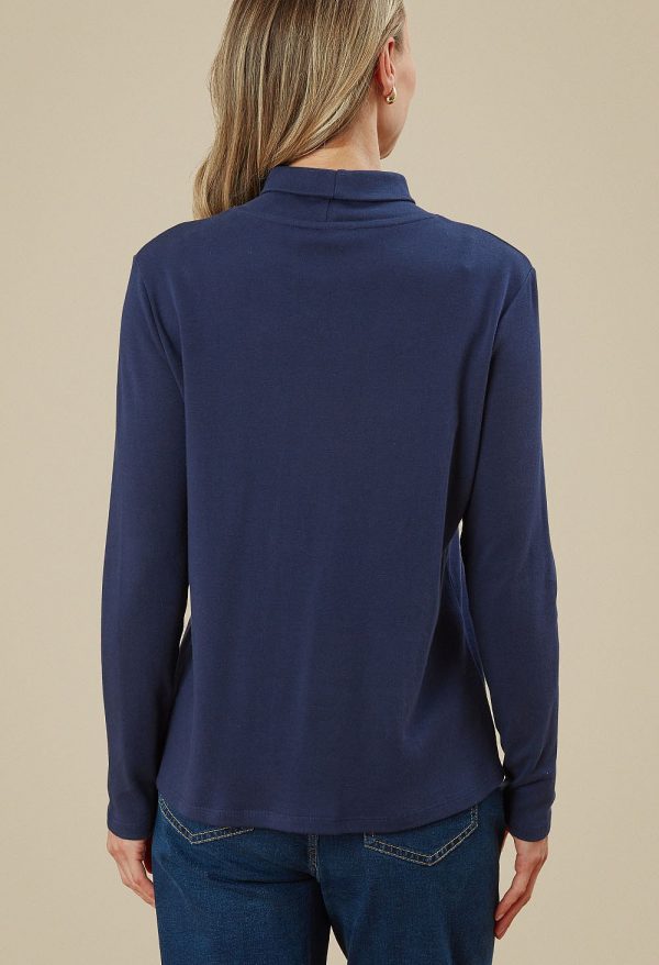 Adini - Brianti - brushed cotton Polo neck jumper - Image 3