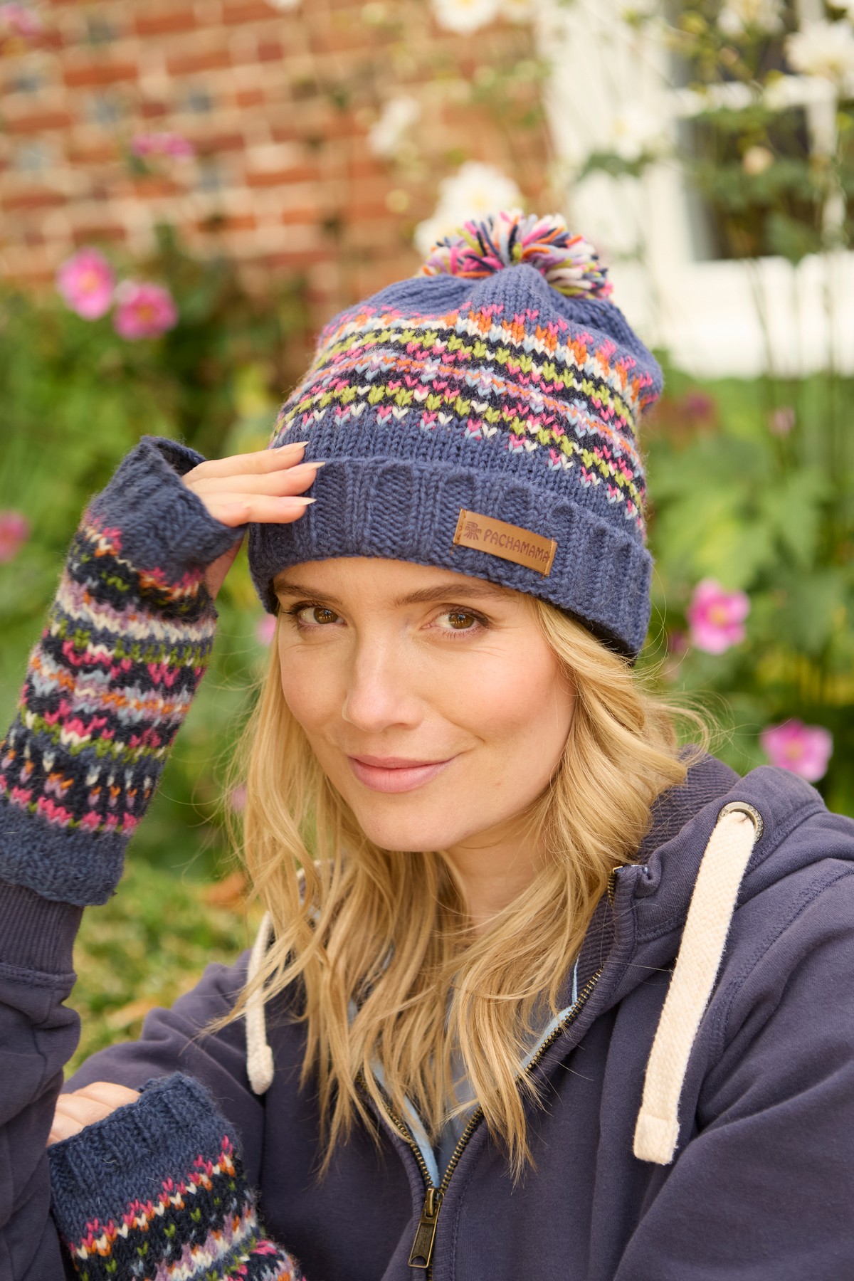 Pachamama Iona Roll Back Bobble Beanie - Image 2