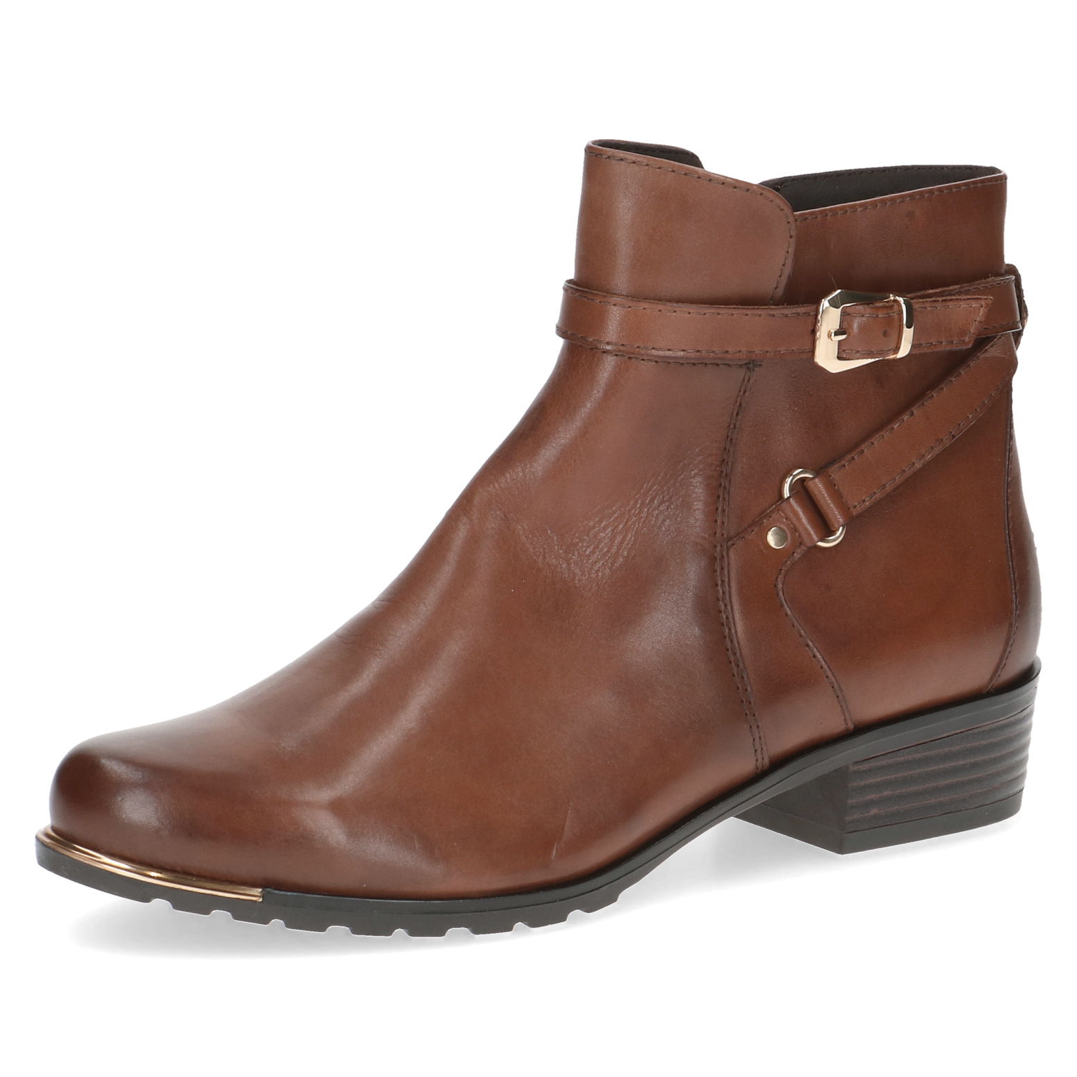 Caprice Leather Cognac ankle boot 25308