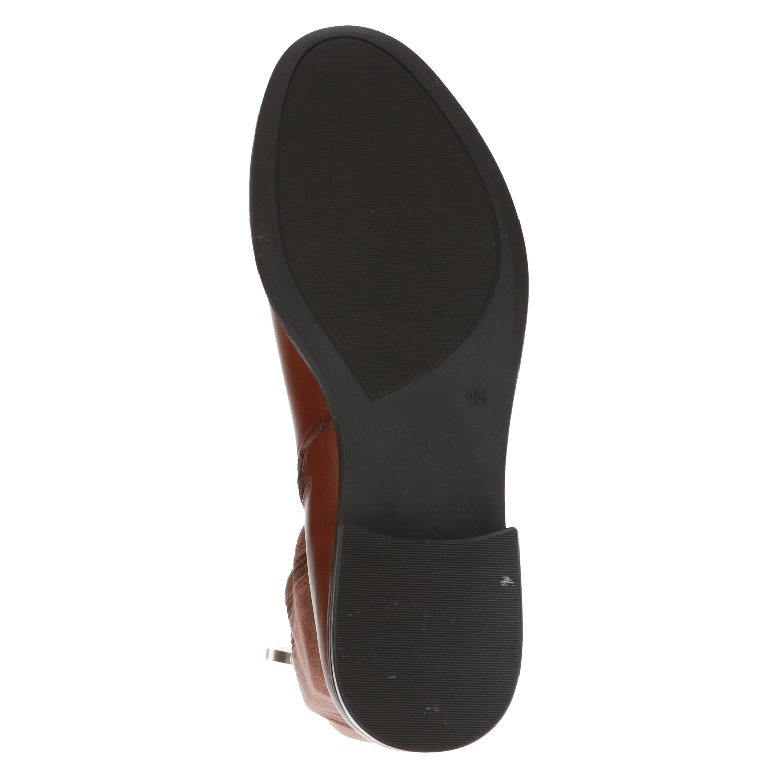Caprice Leather and Textile Stretch Knee Length Boot - Cognac 25514 - Image 2