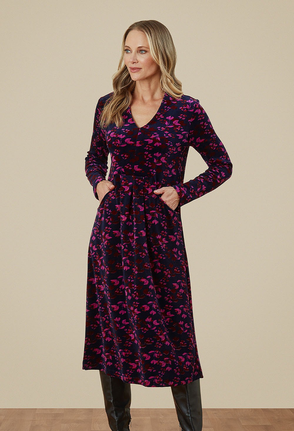 Adini Immy dress - Velveteen Leaf print