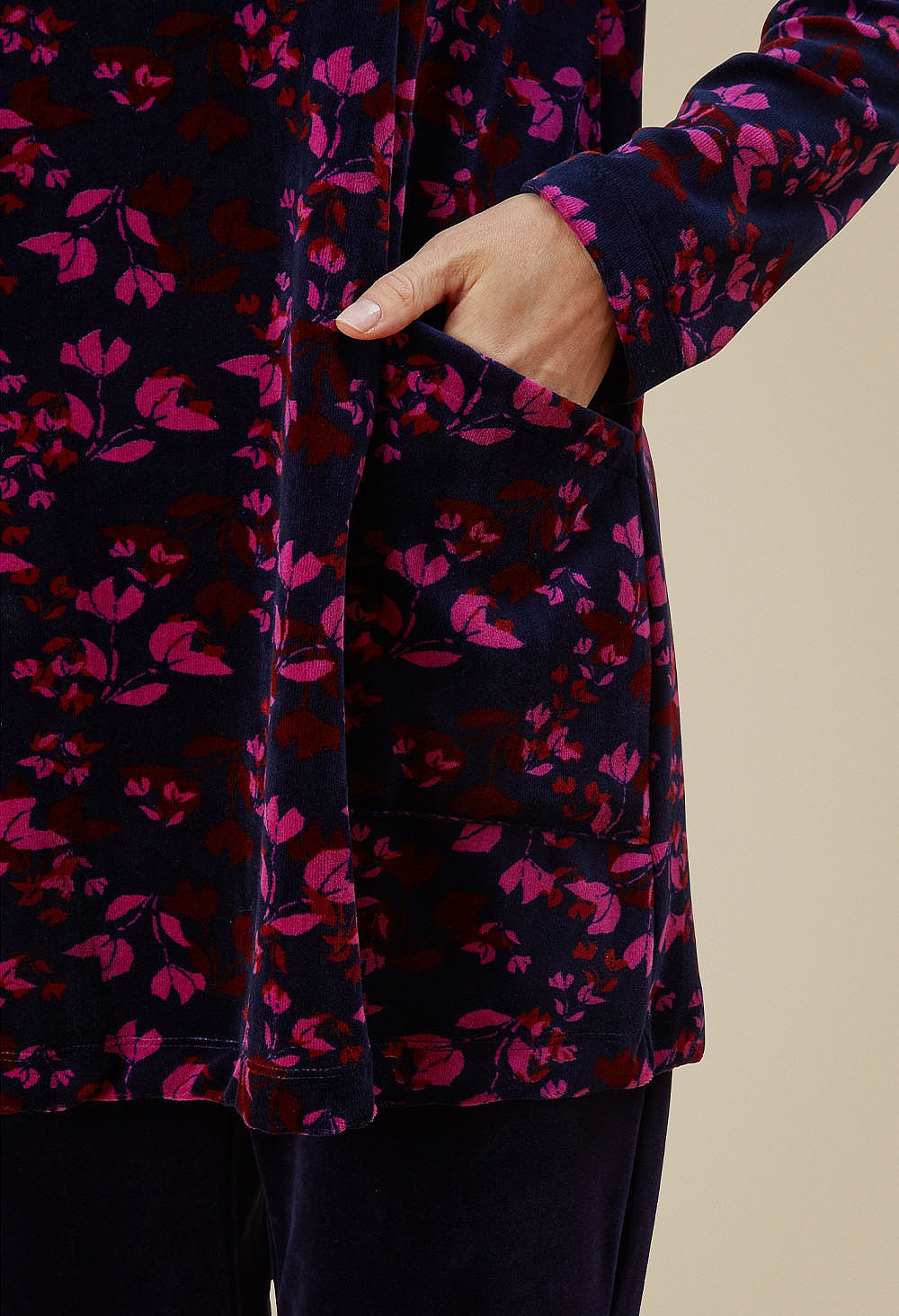 Adini Dora Tunic - Velveteen Leaf print - Image 4