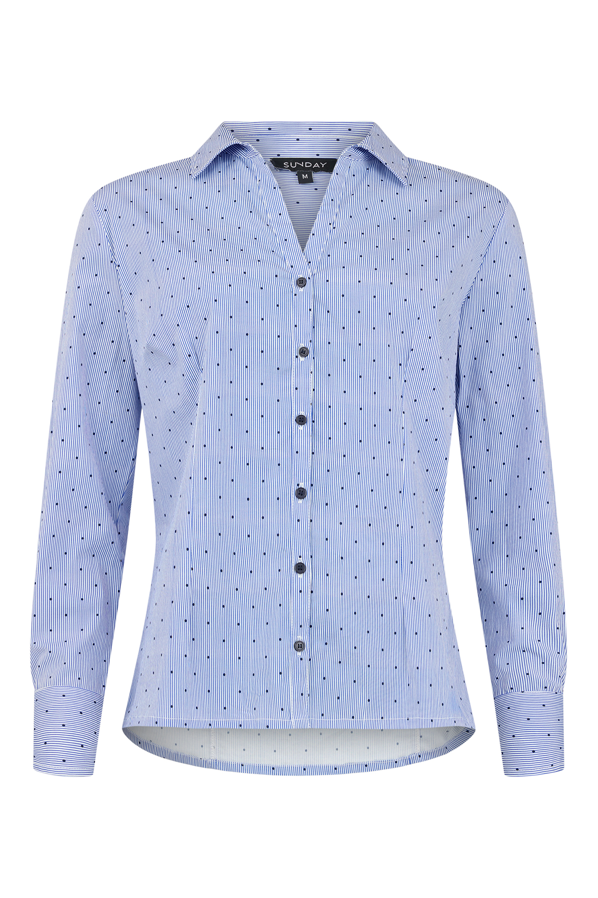 Sunday 6054 pinstripe and spot cotton shirt