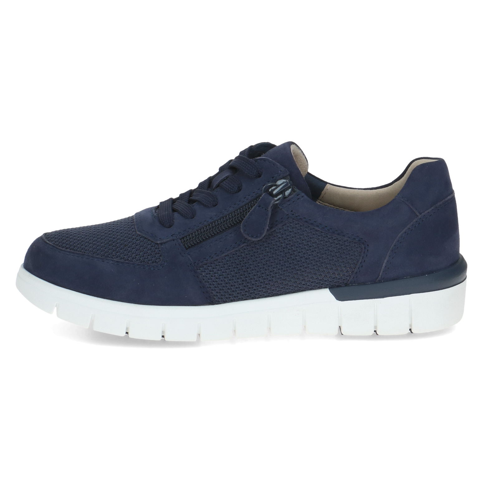 Caprice 23700 Ocean and white Leather and textile trainer - Image 5