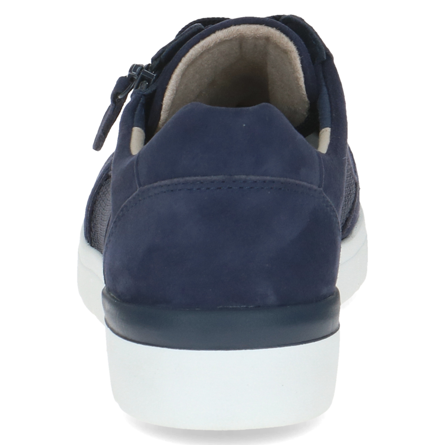 Caprice 23700 Ocean and white Leather and textile trainer - Image 3