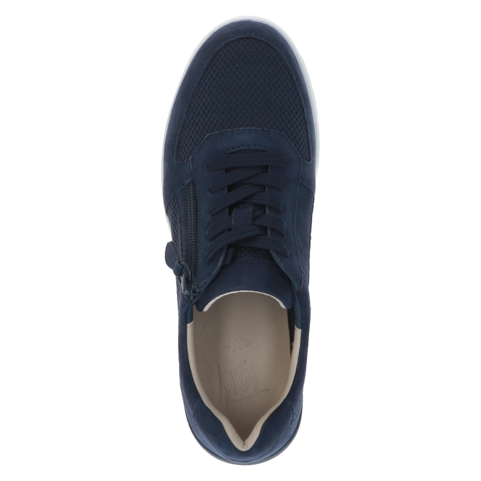 Caprice 23700 Ocean and white Leather and textile trainer - Image 7