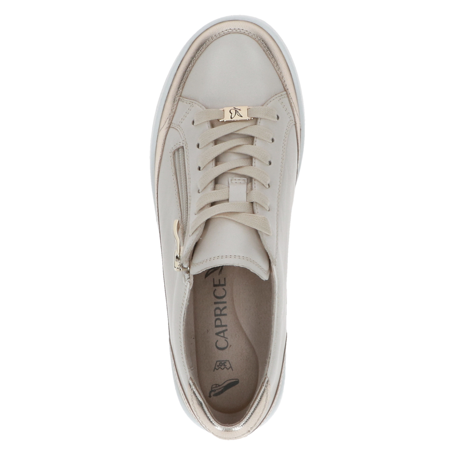Caprice 23501 Sand and gold Leather trainer/pump - Image 2
